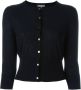 N.Peal cashmere superfine cropped cardigan Zwart - Thumbnail 1