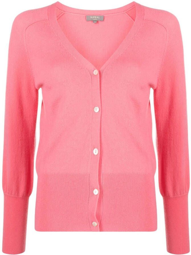 N.Peal Fijngebreid vest Roze