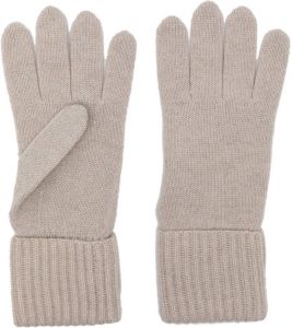 N.Peal Geribbelde handschoenen Wit