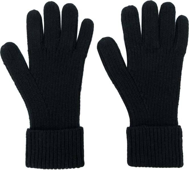 N.Peal Geribbelde handschoenen Zwart