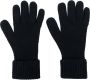 N.Peal Geribbelde handschoenen Zwart - Thumbnail 1