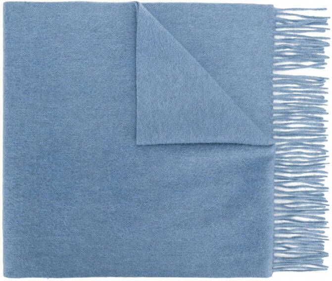 N.Peal grote geweven sjaal Blauw