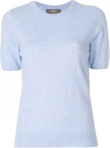 N.Peal kasjmier T-shirt met ronde hals Blauw