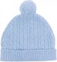 N.PEAL KIDS Kasjmier muts Blauw - Thumbnail 1