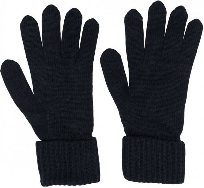 N.Peal Ribgebreide handschoenen Blauw