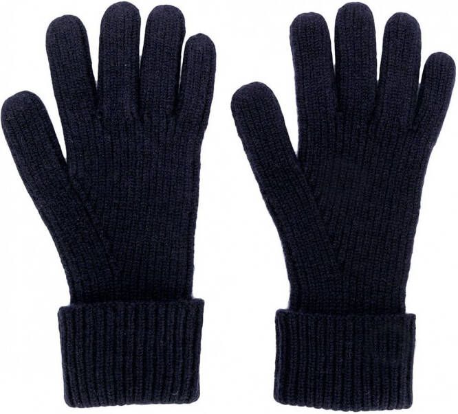 N.Peal ribgebreide handschoenen Blauw