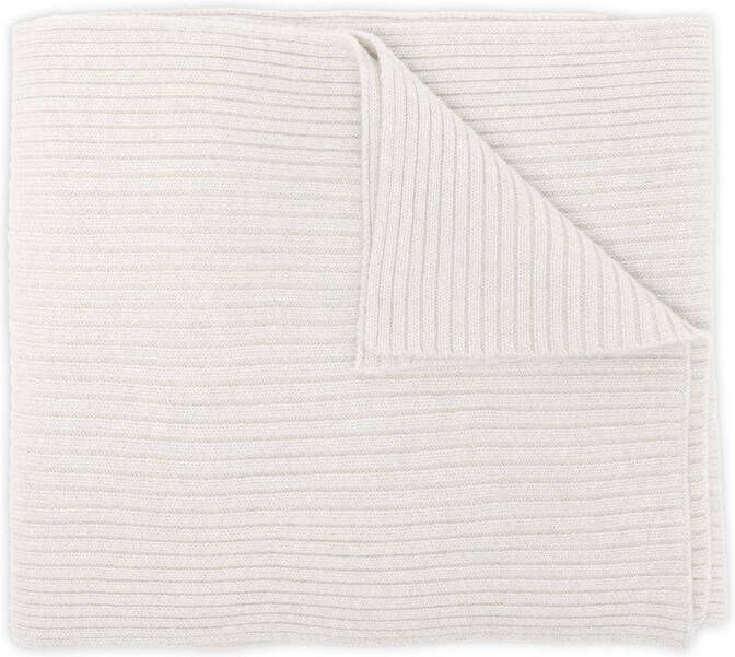 N.Peal Ribgebreide sjaal Beige