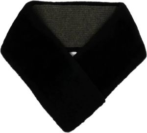 N.Peal Ribgebreide sjaal Zwart