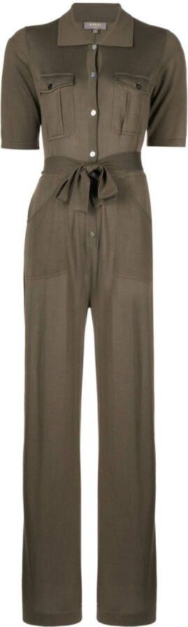 N.Peal Jumpsuit met knopen Groen