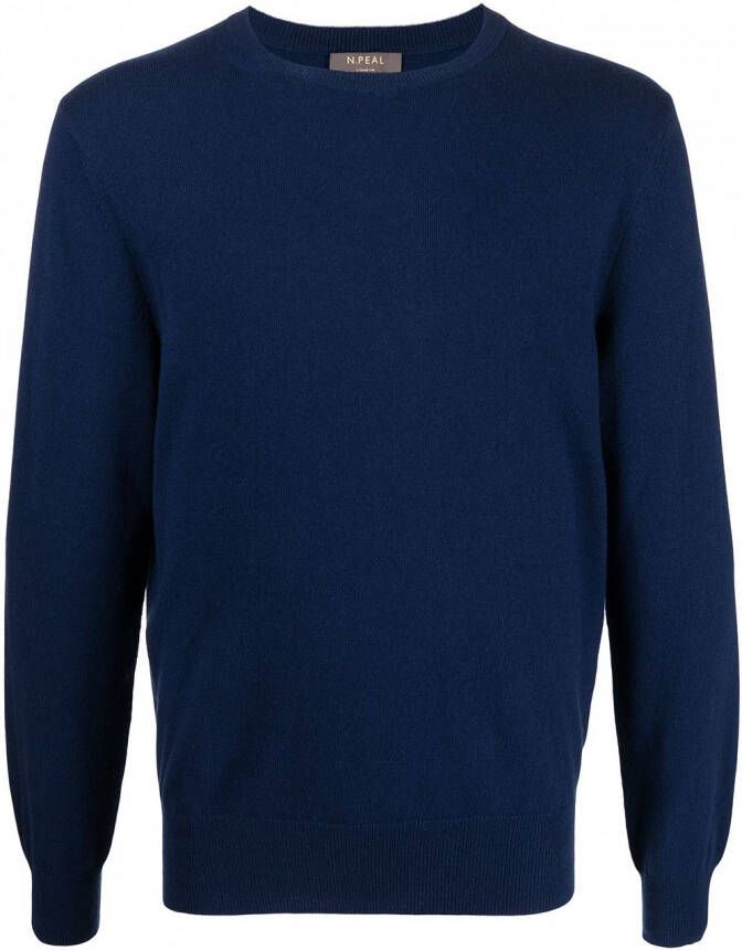 N.Peal Sweater met ronde hals Blauw
