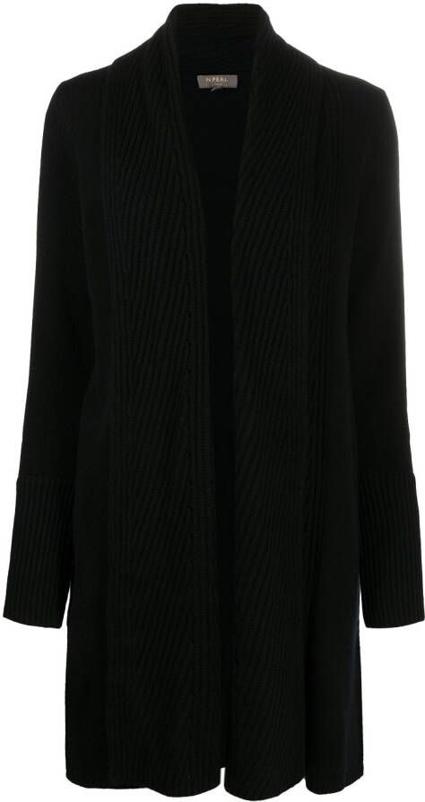 N.Peal Vest met plakkaat Zwart
