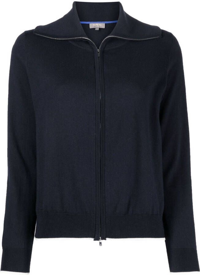 N.Peal Vest met rits Blauw