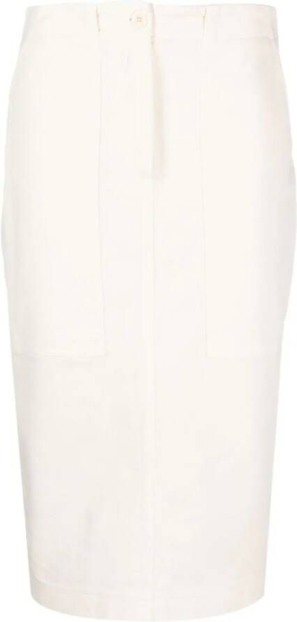 Nude High waist rok Beige