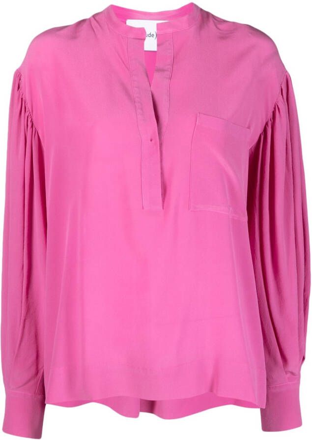 Nude Zijden blouse Roze