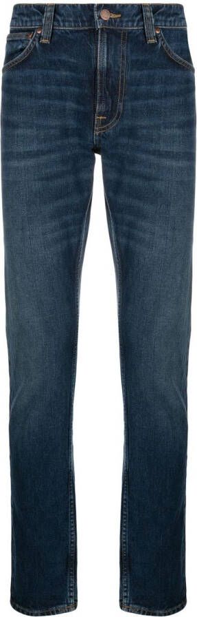 Nudie Jeans Slim-fit jeans Blauw
