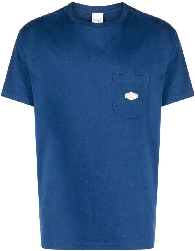 Nudie Jeans T-shirt met logopatch Blauw