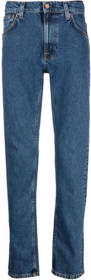 Nudie Jeans Slim-fit jeans Blauw