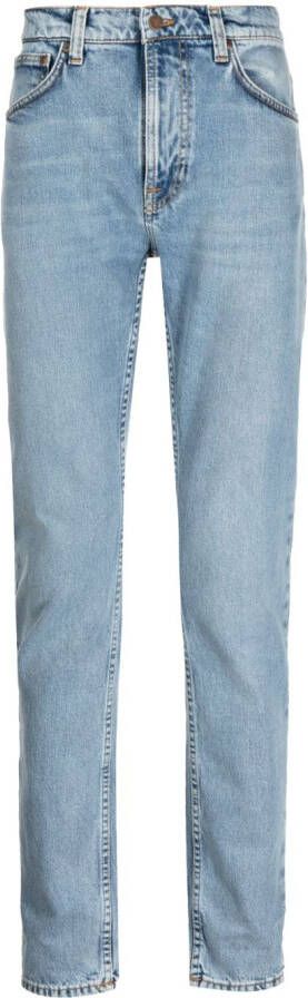 Nudie Jeans Slim-fit jeans Blauw