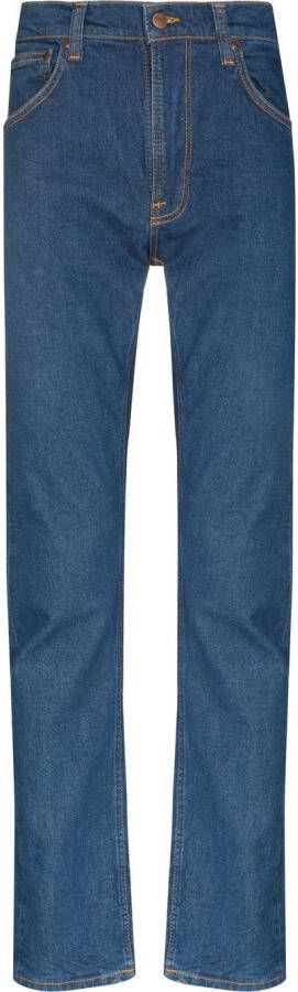 Nudie Jeans Slim-fit jeans Blauw