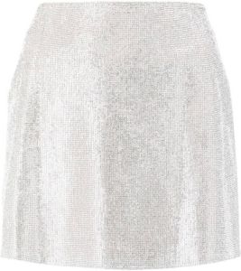 Nuè Mini-rok versierd met stras Zilver