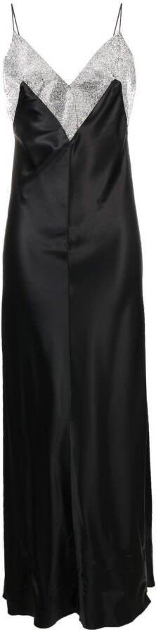 Nuè Onderjurk met glitter afwerking Zwart