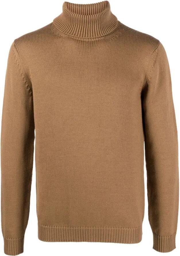 Nuur Trui van merinowol Bruin