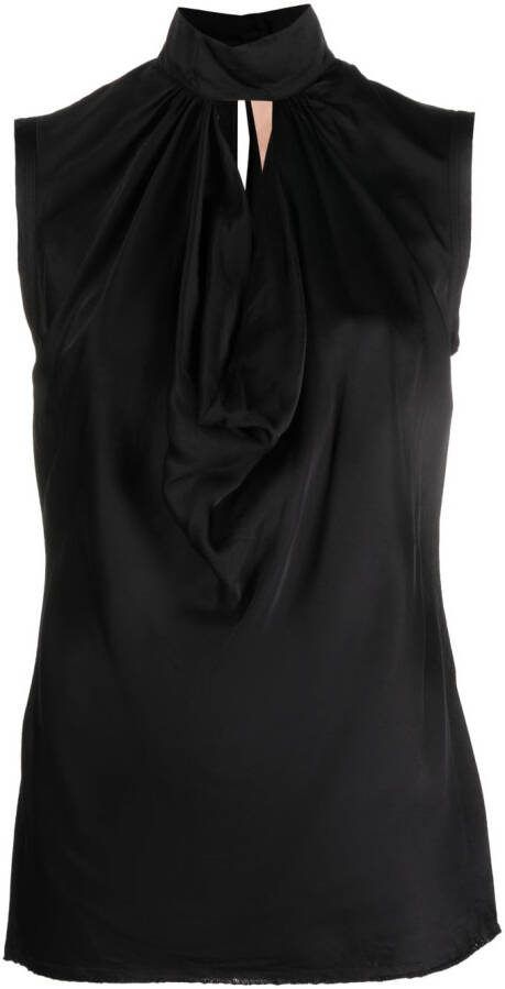 Nº21 Satijnen blouse Zwart