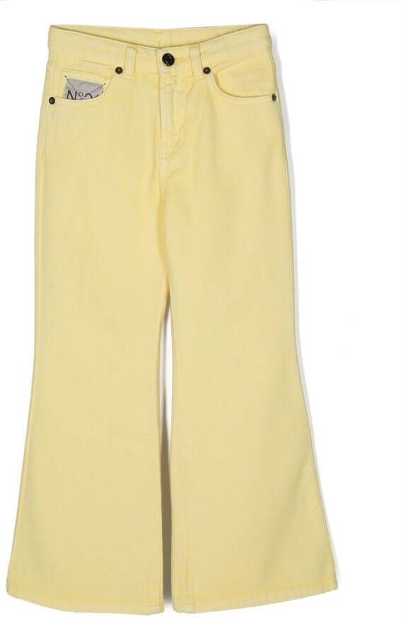 Nº21 Kids Flared broek Geel