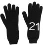 Nº21 Kids Intarsia gebreide handschoenen Zwart - Thumbnail 1