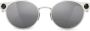 Oakley Deadbolt zonnebril met rond montuur Zilver - Thumbnail 1