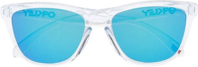 Oakley Zonnebril met vierkant montuur Wit