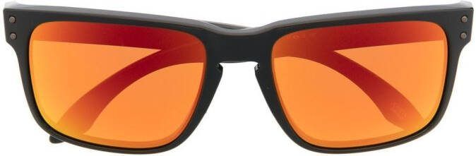 Oakley Zonnebril met vierkant montuur en getinte glazen Zwart