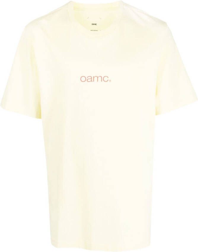 OAMC T-shirt met logoprint Geel