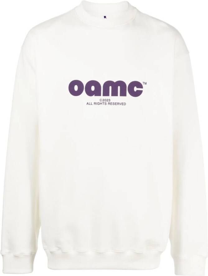 OAMC Sweater met logoprint Wit