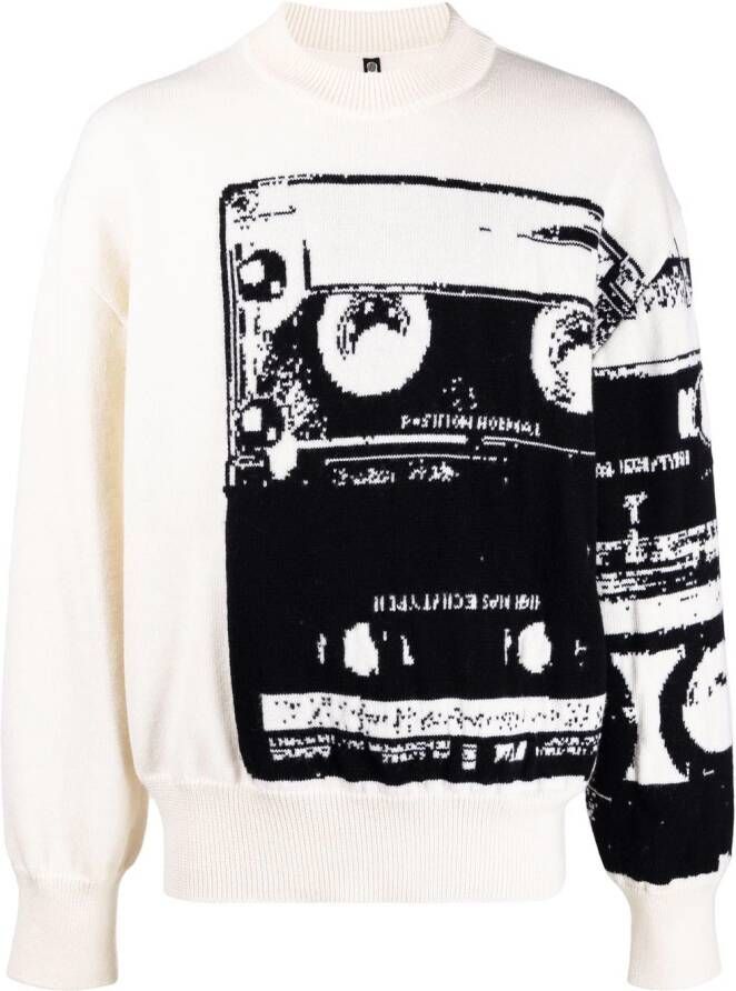 OAMC Sweater met print Wit