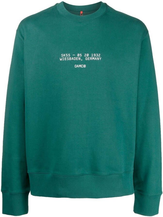 OAMC Sweater met tekst Groen