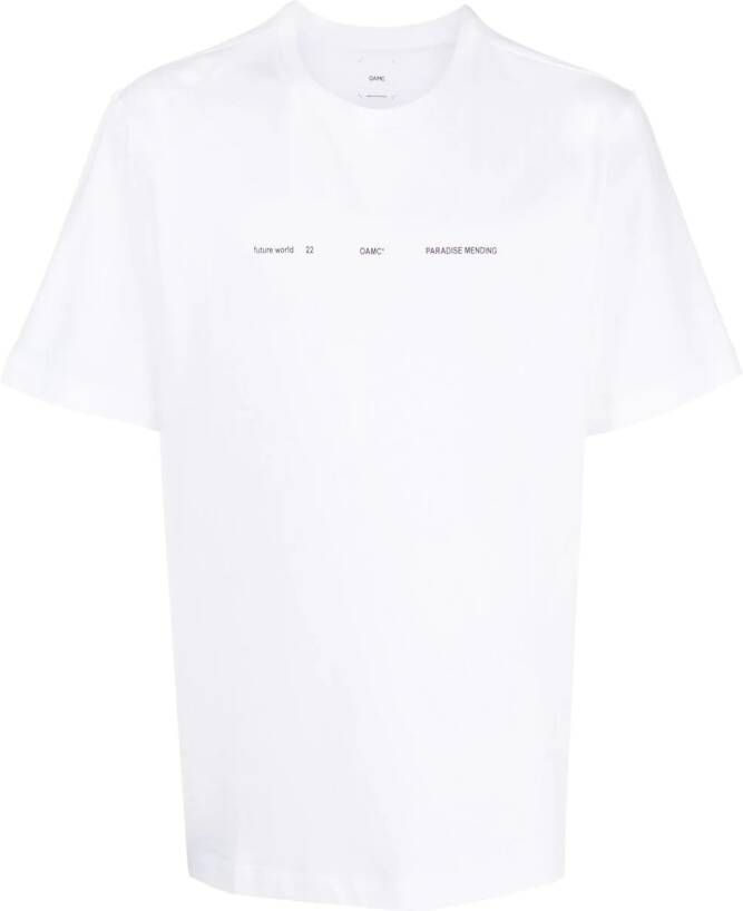 OAMC T-shirt met grafische print Wit