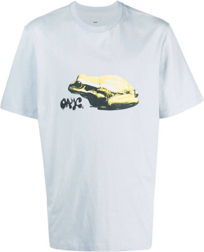 OAMC T-shirt met kikkerprint Blauw