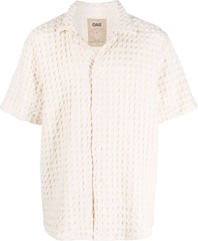 OAS Company Geweven overhemd Beige