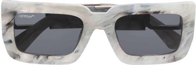 Off-White Eyewear Boston zonnebril met rechthoekig montuur Grijs