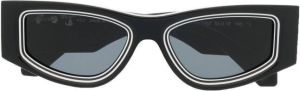 Off-White Andy zonnebril met vierkant montuur Zwart
