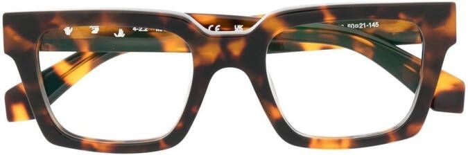 Off-White Arrows bril met vierkant montuur Bruin