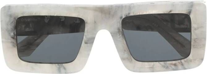 Off-White Eyewear Zonnebril met vierkant montuur Grijs