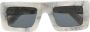 Off-White Eyewear Zonnebril met vierkant montuur Grijs - Thumbnail 1