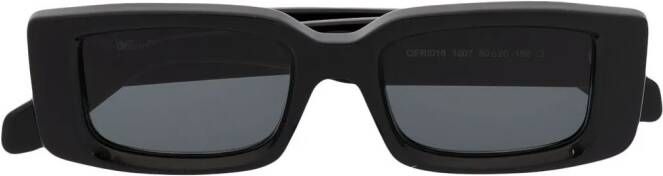 Off-White Arthur zonnebril met rechthoekig montuur Zwart