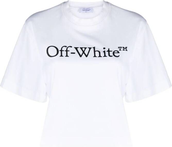 Off-White Cropped T-shirt Wit