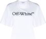 Off-White Cropped T-shirt Wit - Thumbnail 1