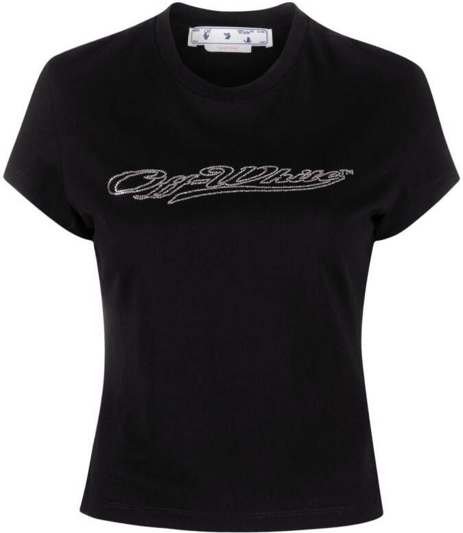 Off-White T-shirt met logoprint Zwart