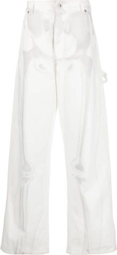 Off-White Jeans met wijde pijpen Wit