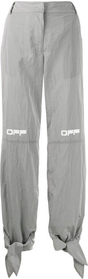 Off-White Broek met logoprint Grijs
